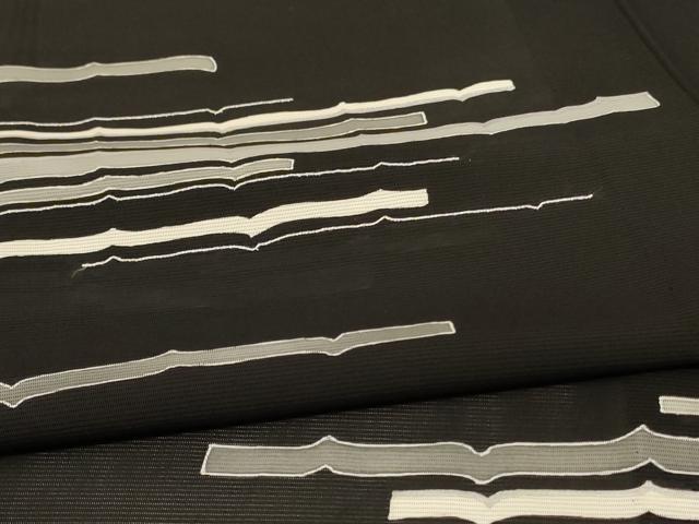 平和屋着物＊夏物 訪問着 絽 横段文 洗える着物 AABE0640jd
