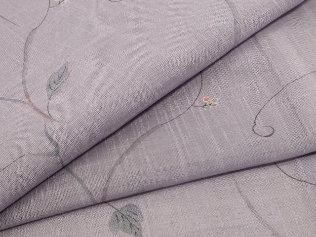 平和屋着物＊夏物 小紋 紗 唐草文 洗える着物 AABE0641jd