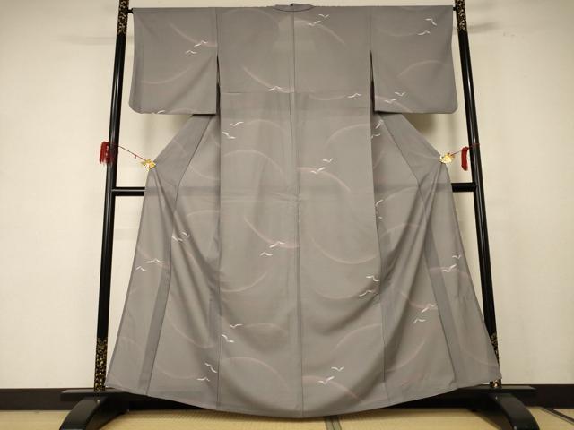 平和屋着物＊夏物 小紋 絽 飛鳥文 正絹 逸品 AABE0643jd