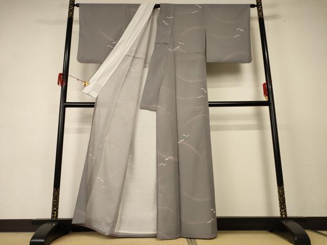 平和屋着物＊夏物 小紋 絽 飛鳥文 正絹 逸品 AABE0643jd