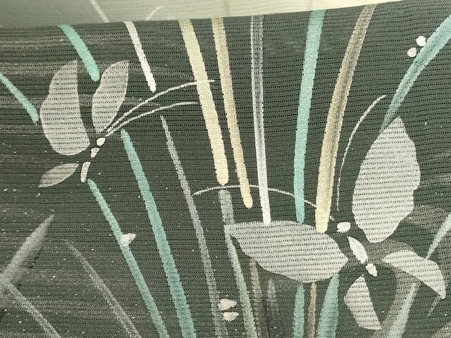 平和屋着物＊夏物 訪問着 絽 流水花蝶文 暈し染め 金彩 正絹 逸品 AABE0644jd