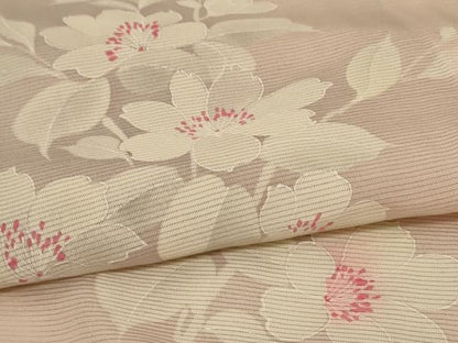 平和屋着物＊夏物 小紋 絽 草花文 正絹 逸品 AABE0646jd