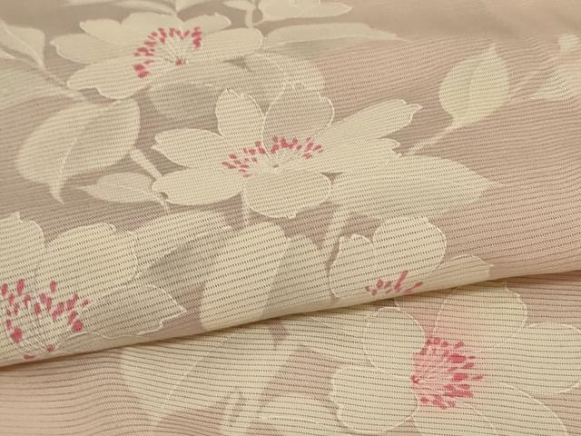 平和屋着物＊夏物 小紋 絽 草花文 正絹 逸品 AABE0646jd