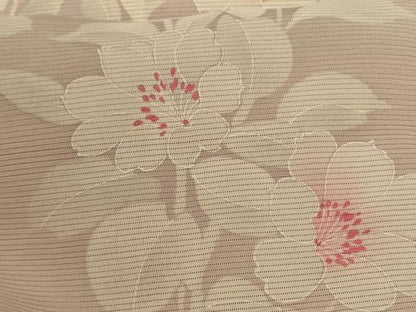 平和屋着物＊夏物 小紋 絽 草花文 正絹 逸品 AABE0646jd