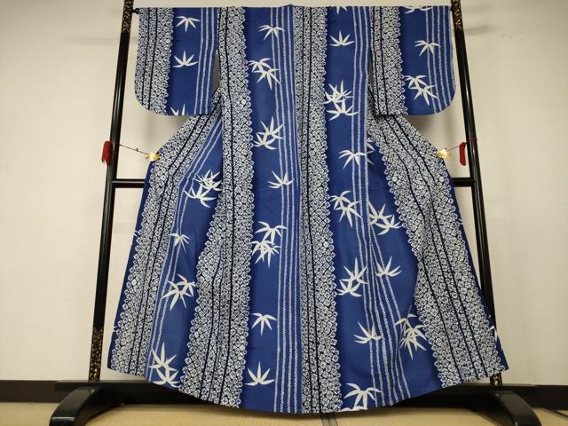 平和屋着物∴夏物 浴衣 綿絽 笹間道 綿 逸品 AABE0650jd
