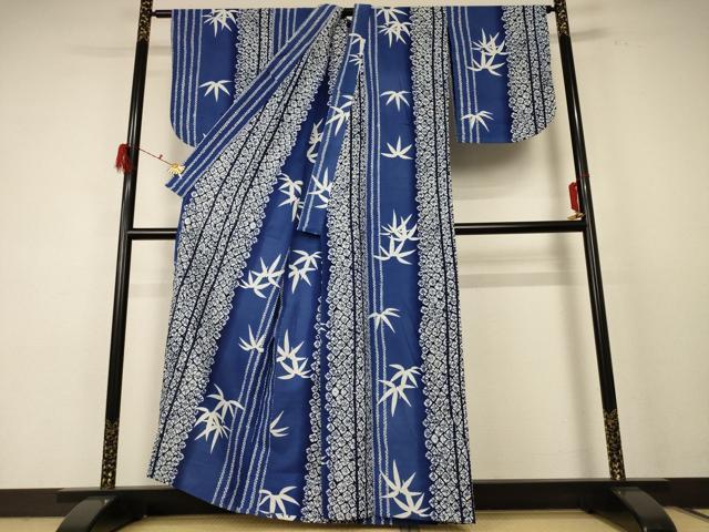 平和屋着物∴夏物 浴衣 綿絽 笹間道 綿 逸品 AABE0650jd