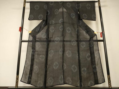 平和屋着物＊夏物 重要無形文化財 本場宮古上布 菱丸 苧麻 逸品 AABE0651jd