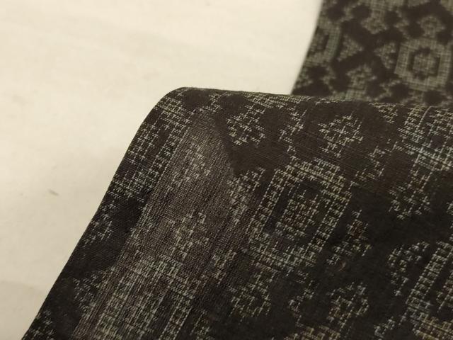 平和屋着物＊夏物 上布 幾何学文様 三越扱い 麻 逸品 AABE0652jd