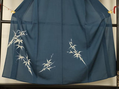 平和屋着物＊夏物 訪問着 絽 笹竹文 正絹 逸品 AABE0654jd