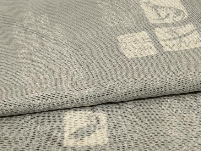 平和屋着物＊夏物 小紋 絽 十二支 正絹 逸品 AABE0663jd