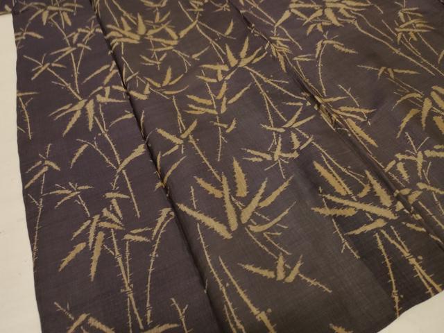 平和屋着物＊夏物 紗紬 笹竹文 正絹 逸品 AABE0672jd