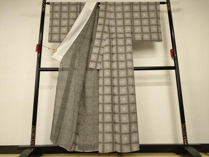 平和屋着物＊夏物 江戸小紋 絽 行儀 正絹 逸品 AABE0673jd