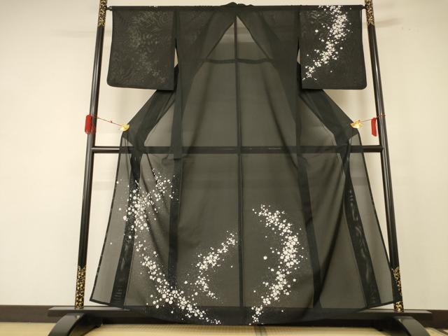 平和屋着物＊夏物 訪問着 絽 霞文 洗える着物 AABE0678jd