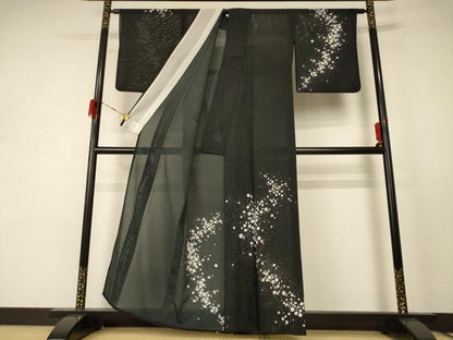 平和屋着物＊夏物 訪問着 絽 霞文 洗える着物 AABE0678jd