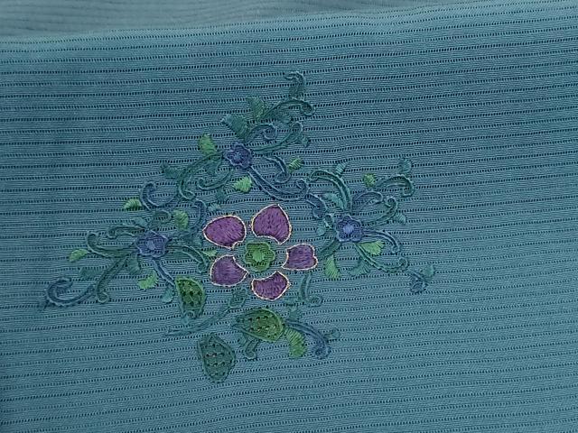 平和屋着物＊夏物 訪問着 絽 刺繍 草花文 正絹 逸品 AABE0680jd