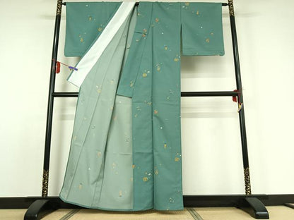 平和屋着物▽小紋 単衣 玩具文 洗える着物 AABE0682jh