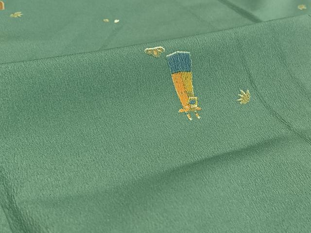 平和屋着物▽小紋 単衣 玩具文 洗える着物 AABE0682jh