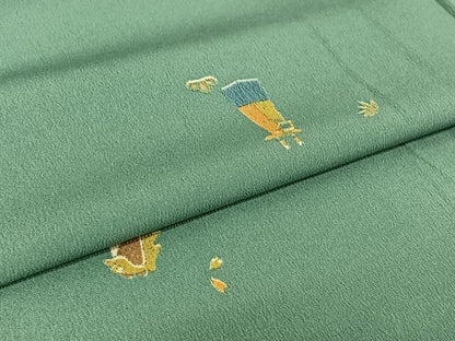 平和屋着物▽小紋 単衣 玩具文 洗える着物 AABE0682jh