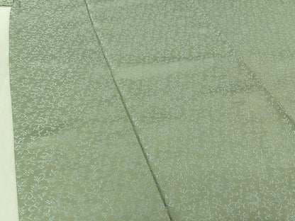 平和屋着物▽上質な小紋 単衣 作家物 花唐草文 正絹 逸品 AABE0685jh