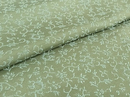 平和屋着物▽上質な小紋 単衣 作家物 花唐草文 正絹 逸品 AABE0685jh