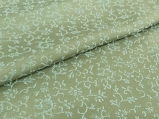 平和屋着物▽上質な小紋 単衣 作家物 花唐草文 正絹 逸品 AABE0685jh