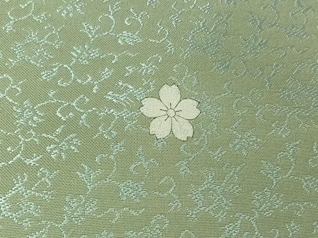 平和屋着物▽上質な小紋 単衣 作家物 花唐草文 正絹 逸品 AABE0685jh