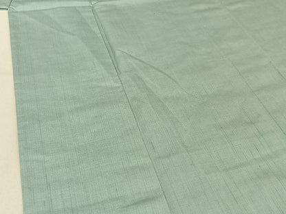 平和屋着物▽上質な紬 単衣 水色 正絹 逸品 AABE0689jh