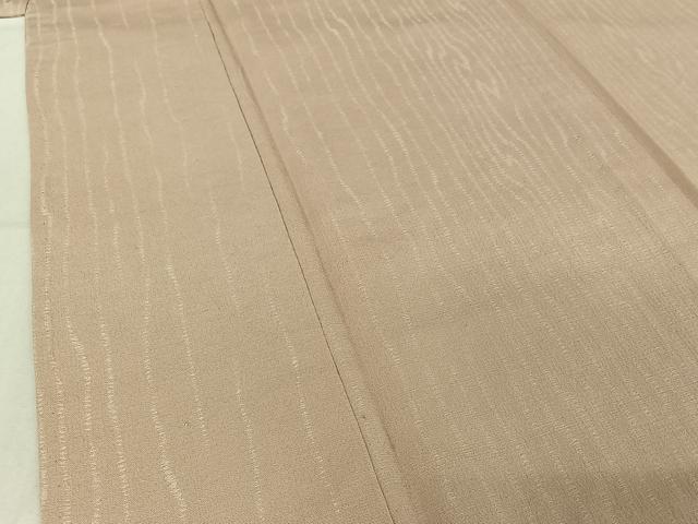 平和屋着物▽上質な紬 単衣 杢目文様 正絹 逸品 AABE0694jh