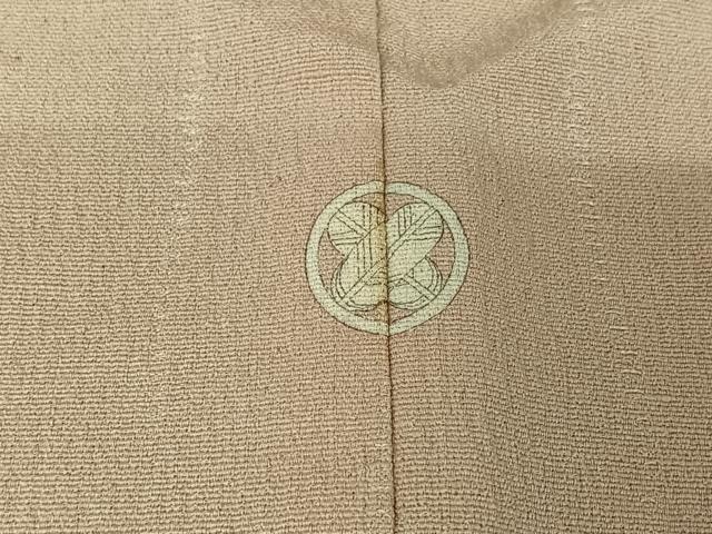 平和屋着物▽上質な紬 単衣 杢目文様 正絹 逸品 AABE0694jh