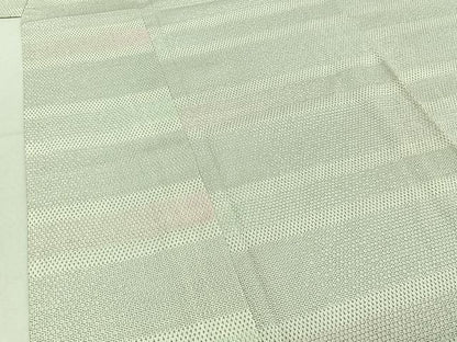 平和屋着物▽本塩沢 単衣 110亀甲 横段文 正絹 逸品 AABE0699jh