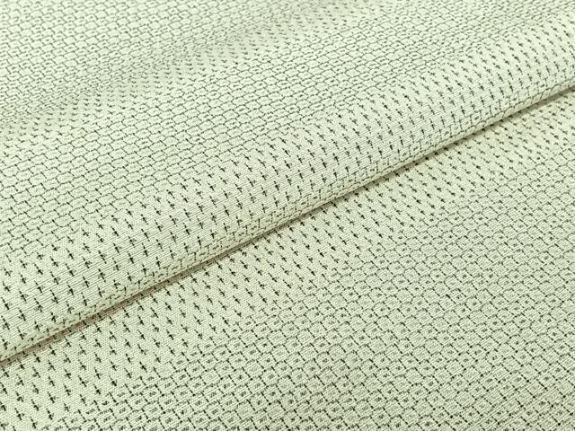 平和屋着物▽本塩沢 単衣 110亀甲 横段文 正絹 逸品 AABE0699jh