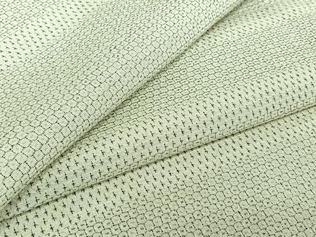 平和屋着物▽本塩沢 単衣 110亀甲 横段文 正絹 逸品 AABE0699jh