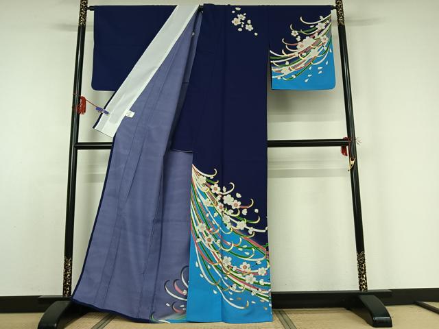 平和屋着物▽訪問着　単衣　束ね熨斗花文　金彩　洗える着物　AABE0709jh 平和屋着物▽訪問着 単衣 束ね熨斗花文 金彩 洗える着物 AABE0709jh