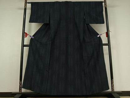平和屋着物▽上質な紬 単衣 立涌文 正絹 逸品 AABE0710jh