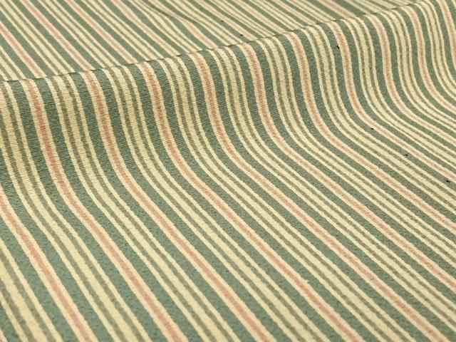 平和屋着物▽上質な小紋　単衣　縞　正絹　逸品　AABE0713jh