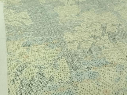 平和屋着物▽本場結城紬 重要無形文化財 単衣 100亀甲 草花文 正絹 逸品 AABE0719jh
