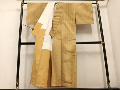 平和屋着物●上質な紬 格子 正絹 逸品 AABE0738ph