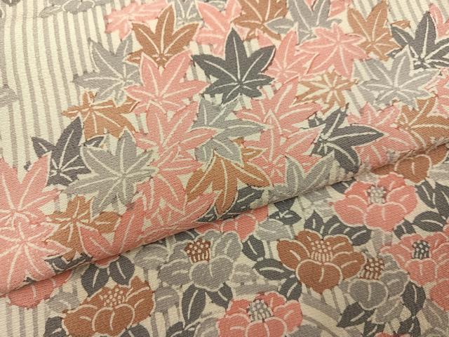 平和屋着物○上質な小紋 型染め 草花文 正絹 逸品 AABE0740ph