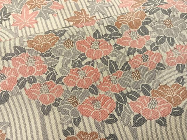 平和屋着物○上質な小紋 型染め 草花文 正絹 逸品 AABE0740ph