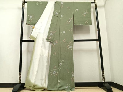 平和屋着物●上質な小紋 辻が花 正絹 逸品 AABE0741ph