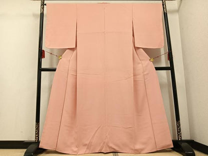 平和屋着物●上質な色無地 赤香色 正絹 逸品 未使用 AABE0749ph