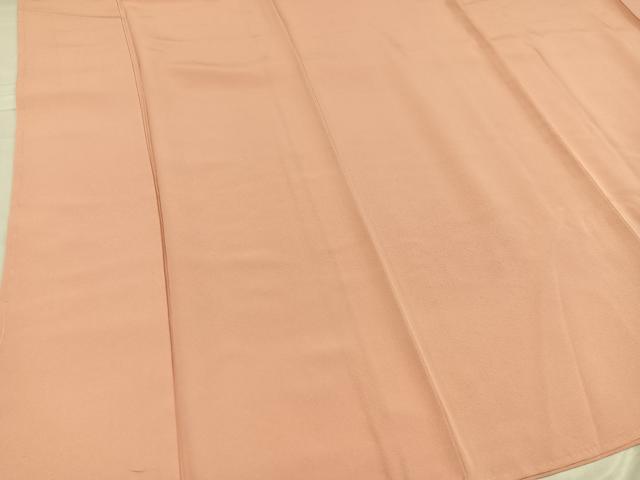 平和屋着物●上質な色無地 赤香色 正絹 逸品 未使用 AABE0749ph