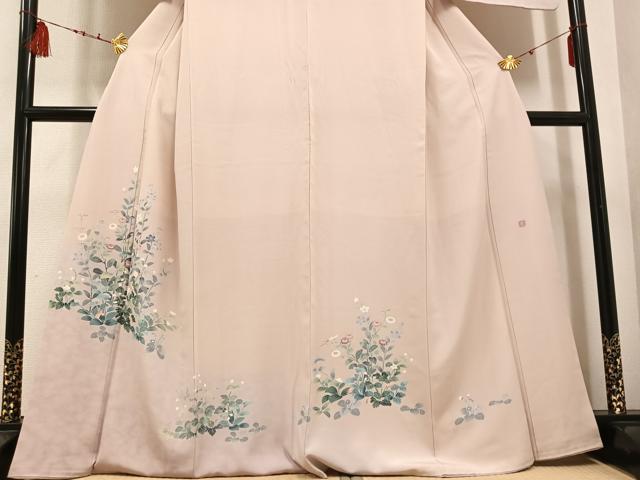 平和屋着物●訪問着　友禅　作家物　枝花文　暈し染め　正絹　逸品　AABE0754ph