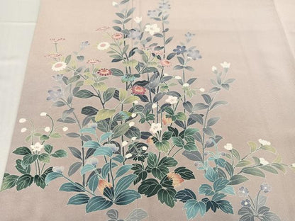 平和屋着物●訪問着　友禅　作家物　枝花文　暈し染め　正絹　逸品　AABE0754ph