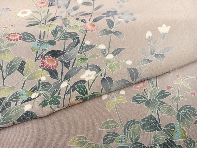 平和屋着物●訪問着　友禅　作家物　枝花文　暈し染め　正絹　逸品　AABE0754ph