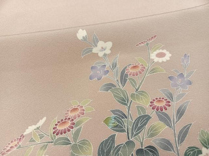 平和屋着物●訪問着　友禅　作家物　枝花文　暈し染め　正絹　逸品　AABE0754ph