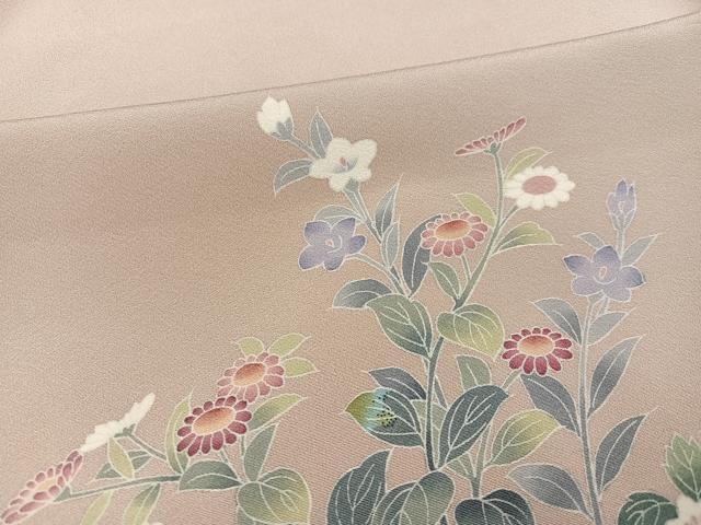 平和屋着物●訪問着　友禅　作家物　枝花文　暈し染め　正絹　逸品　AABE0754ph