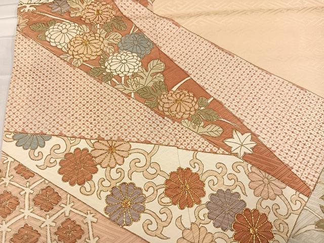 平和屋着物○訪問着 友禅 駒刺繍 草花文 金彩 高島屋扱い 正絹 逸品