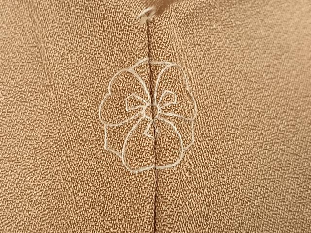 平和屋着物●訪問着　駒刺繍　草花文　金彩　正絹　逸品　AABE0767ph