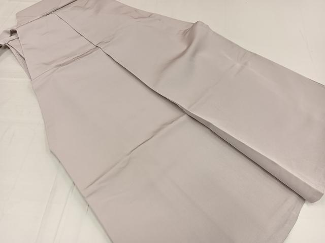 平和屋着物●男性　馬乗り袴　色無地　灰桜色　正絹　逸品　AABE0778ph